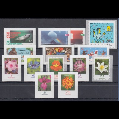 Bundesrepublik alle selbstklebenden Briefmarken des Jahrgangs 2019 komplett **