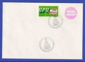 Brasilien UPU-Sonder-ATM 1979, Wertstufe 00,50 Cr$ O auf Umschlag, So-O 19.9.79