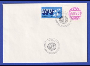 Brasilien UPU-Sonder-ATM 1979 Wertstufe 00,50 Cr$ O auf Umschlag So-O 19.9.79