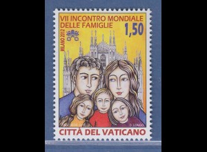 Vatikan 2012 Mi.-Nr. 1742 Sondermarke ** Weltfamilientreffen Mailand 