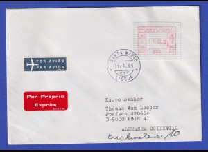 Portugal Frama-ATM 1981 Aut.-Nr. 004 Express-Brief mit ATM 140,0 17.4.84