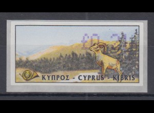 Zypern Amiel-ATM 1999, Mi-Nr. 3 Wert 0,21 **