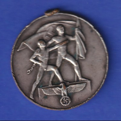 Deutsches Reich 1938 Silbermedaille 13.März 1938