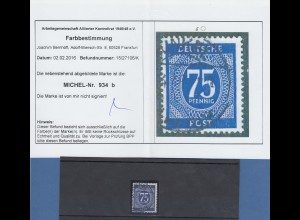 All. Besetzung Ziffernserie 4Pfg Mi.-Nr. 934b gest. gepr. mit Befund Hohmann