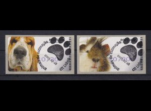 Portugal 2005 ATM Hund / Hamster Amiel Mi-Nr 50-51 je Wert 0,30 mit ET-O