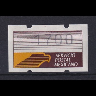 Mexiko Klüssendorf-ATM 1. Ausgabe x-Papier Wert 1700 **