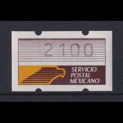 Mexiko Klüssendorf-ATM 1. Ausgabe x-Papier Wert 2100 **