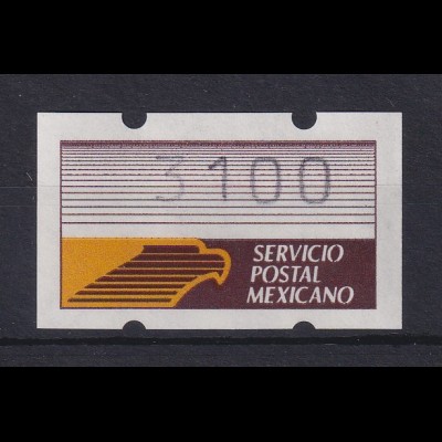 Mexiko Klüssendorf-ATM 1. Ausgabe x-Papier Wert 3100 **
