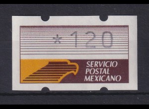 Mexiko Klüssendorf-ATM 1. Ausgabe x-Papier Wert 120 **