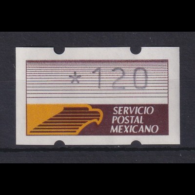Mexiko Klüssendorf-ATM 1. Ausgabe x-Papier Wert 120 **