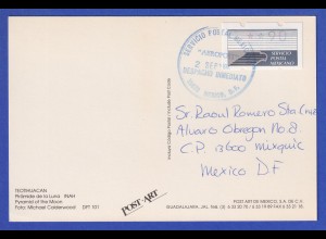 Mexiko Klüssendorf-ATM 2. Ausgabe Wert 90 auf Postkarte, gest. 2. SEP. 1994