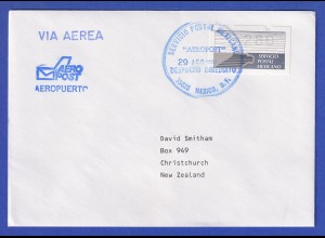 Mexiko Klüssendorf-ATM 2. Ausgabe Wert 280 auf Lp-Brief n. Neuseeland 29.8.1994