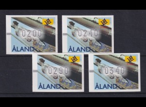 Finnland Aaland 1997 FRAMA-ATM Gallionsfigur Mneme Mi-Nr. 8 Satz 200-240-290-340