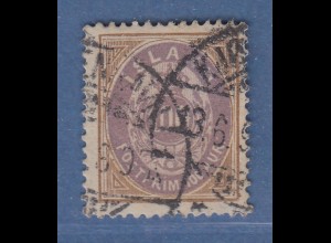 Island 1892 Freimarke 100 Aurar braun/lila Mi.-Nr. 17A gestempelt