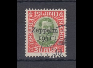 Island 1931 Islandfahrt Zeppelin LZ 127 Wert 30 Aurar Mi.-Nr. 147 O