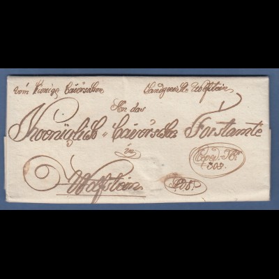 Vorphila: Hübscher Brief aus Wolfstein an das Königlich Bayerische Fortamte 1822