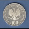 Silber-Münze Polen Naturschutz OCHRONA SRODOWISKA Bison , 1977