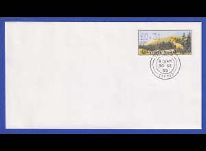 Zypern Amiel-ATM 1999 Mi-Nr. 4 Aut.-Nr.004 Wert 0,31 auf blanco-FDC 