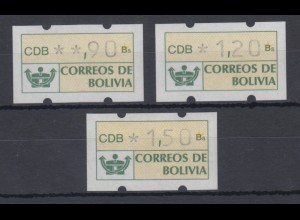 Bolivien / Bolivia ATM Satz 90-120-150 ** 