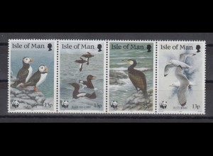 Isle of Man 1989 WWF Seevögel Mi.-Nr. 408-411 Satz 4 Werte **