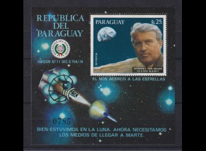 Paraguay 1977 Blockausgabe Wernher von Braun Marsexpedition Mi.-Nr. Block 308 **