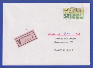 STS Wiesbaden Wert-Brief vom ET 7.10.82 mit ATM 480, ohne Terminalquittung