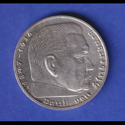 2-Reichsmark Silbermünze Hindenburg 1939 A