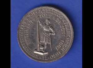 Medaille Stadt Tölz 1887 Pfleger / Kriegerdenkmal 