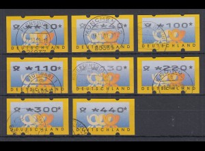 ATM Deutschland Mi-Nr. 3.2 Tastensatz 8 Werte 10-440 sauber gest, meist Voll-O 