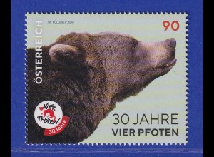 Österreich 2018 Sondermarke Tierschutzorganisation Vier Pfoten Mi.-Nr. 3432