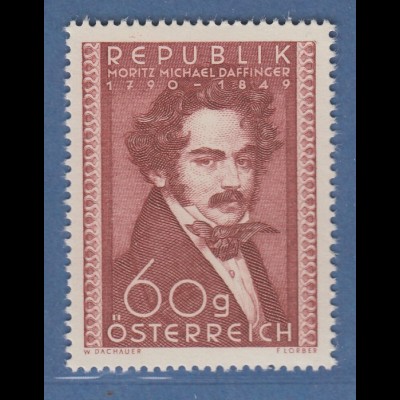 Österreich 1950 Sondermarke 160. Geburtstag von Moritz Daffinger Mi.-Nr. 948