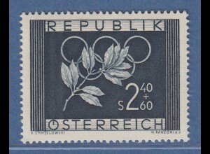 Österreich 1952 Sondermarke Olympische Spiele Oslo und Helsinki Mi.-Nr. 969
