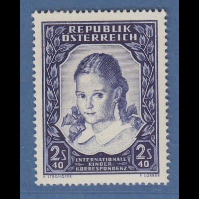 Österreich 1952 Sondermarke Internationale Kinderkorrespondez Mi.-Nr. 976
