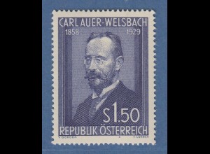 Österreich 1954 Sondermarke Carl Freiherr von Welsbach Mi.-Nr. 1006