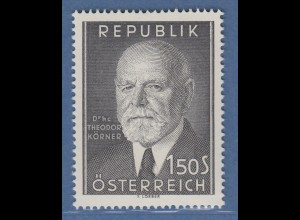 Österreich 1957 Sondermarke Tod des Bundespräsidenten T. Körner Mi.-Nr. 1031