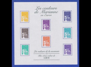 Frankreich 2002 Freimarken Marianne 8 Werte Kleinbogen Mi.-Nr. 3579 ect. **