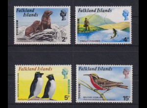 Falkland-Inseln 1974 Tourismus, Tiere Mi.-Nr. 222-225 Satz 4 Werte **