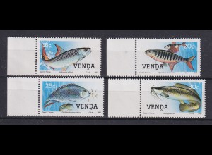 Südafrika RSA Venda 1987 Süßwasserfische Mi.-Nr. 159-162 kpl. ** 
