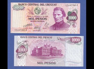 Banknote Uruguay 1000 Pesos (1974) in bankfrischer Erhaltung ! 