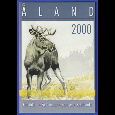 Aaland amtliches Briefmarken-Jahrbuch der Post Jahrgang 2000 kpl. bestückt ** 