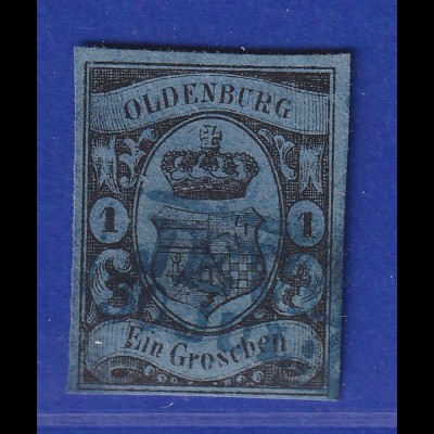 Altdeutschland Oldenburg 1 Gr. Mi.-Nr. 6 gestempelt