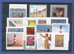 Bundesrepublik alle selbstklebenden Briefmarken des Jahrgangs 2008 komplett **