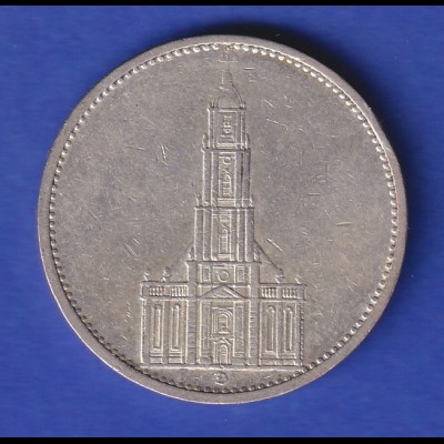 5-Reichsmark Silbermünze Garnisonkirche 1934 D