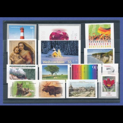 Bundesrepublik alle selbstklebenden Briefmarken des Jahrgangs 2012 komplett **