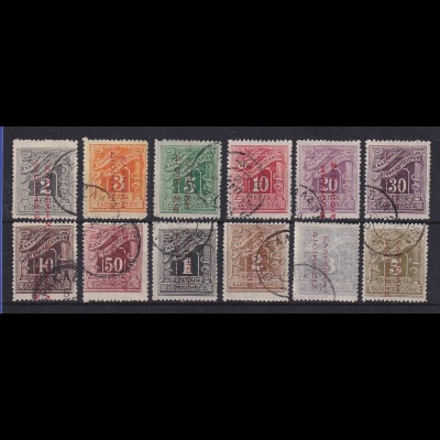 Griechenland Bes. Türkei 1912-14 Portomarken Mi.-Nr. 15-26 gestempelt 