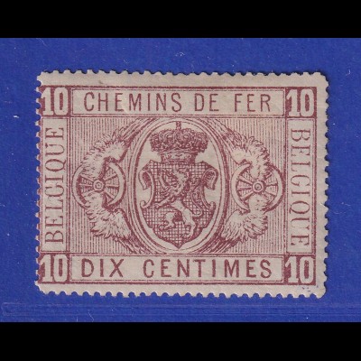 Belgien 1879 Eisenbahnpaketmarke 10 C. lilabraun Mi.-Nr. 1 ungebraucht *