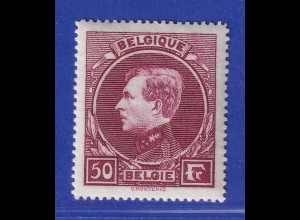 Belgien 1929 Freimarke Albert I. 50 Fr. Mi.-Nr. 264 I ungebraucht *
