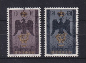 Liechtenstein 1956 Wappenadler Mi.-Nr. 346-47 Satz kpl. O