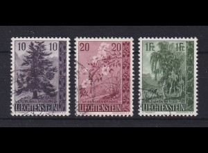 Liechtenstein 1957 Bäume und Sträucher Mi.-Nr. 357-59 Satz kpl. O