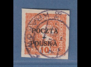 Polen / Polska 1918 Krakauer Ausgabe Zeitungsmarke Mi-Nr. 52 O gpr. PETRIUK PZF